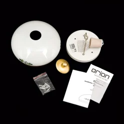 ORION Loftlamper|Loftlamper > Landhaus loftlampe, messing, opal grøn, Ø 21 cm