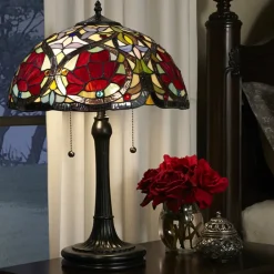 QUOIZEL Bordlamper > Larissa bordlampe i Tiffany-stil