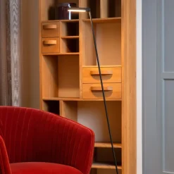 Gulvlamper|Gulvlamper ^ Lucide Lavale LED-gulvlampe, sort, dæmpbar, højde 138 cm