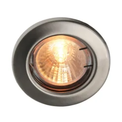 Heitronic Indbygningsspots|Spotlights > Lavspændings indbygningsspot i stål MR16 fast