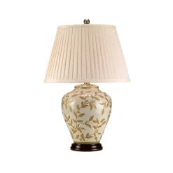 Elstead Bordlamper > Leaves bordlampe med porcelænsfod