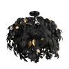 Reality Leuchten Loftlamper > Leavy loftslampe, Ø 70 cm, sort/guld, plast