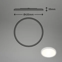 Briloner Loftlamper|Loftlamper > LED-badeværelsesloftlampe Slim Drip, hvid, Ø 42 cm