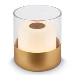 Dekorationsbelysning|Terrassebelysning ^ Briloner LED-batteri-bordlampe 7483 IP44 lysdæmper, guld