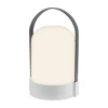 Dekorationsbelysning ^ Briloner LED-batteridrevet bordlampe ASA BIG, lysegrå/antracit, 24 cm, IP44