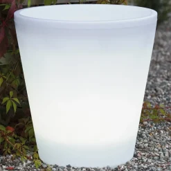 Konstsmide Dekorationsbelysning|Terrassebelysning > LED-blomsterkrukke Assisi oplyst Ø 37 cm