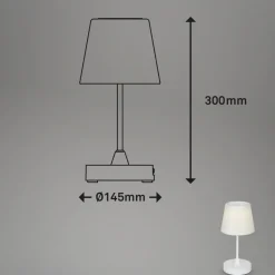 Briloner Dekorationsbelysning|Bordlamper > LED-bordlampe Campi, genopladeligt batteri, dæmpbar, hvid