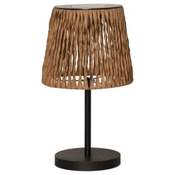 Dekorationsbelysning|Solcellelamper ^ STAR TRADING LED-bordlampe Cesta 48 cm brun/sort plast/metal