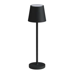 Dekorationsbelysning ^ LCD LED-bordlampe 5097, genopladeligt batteri IP54 dæmpbar sort