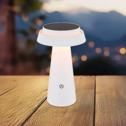 Dekorationsbelysning|Solcellelamper ^ Globo LED-bordlampe 36624, hvid, genopladeligt batteri, CCT, IP54, dæmpbar