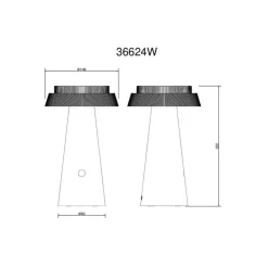 Dekorationsbelysning|Solcellelamper ^ Globo LED-bordlampe 36624, hvid, genopladeligt batteri, CCT, IP54, dæmpbar