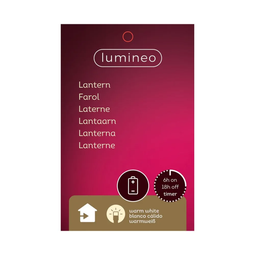 Kaemingk Dekorationsbelysning > LED-bordlampe 898043, lanterne, kabelflet