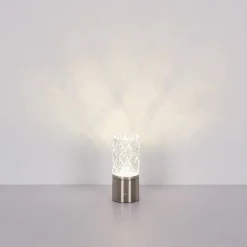 Bordlamper ^ Globo LED-bordlampe Lunki, messingfarvet, højde 19 cm, CCT