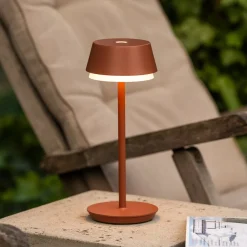 Konstsmide Terrassebelysning > LED-bordlampe Lyon, terracotta, IP54, dæmper, CCT, RGB