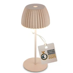 Briloner Dekorationsbelysning|Terrassebelysning > LED-bordlampe med batteri Brilo unplugged Riffle, 20 cm, beige