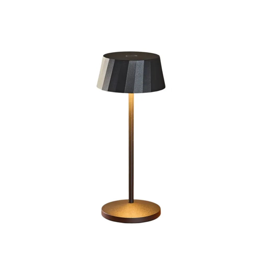 Sigor Dekorationsbelysning|Terrassebelysning > LED-bordlampe med batteri Facetta, 3-pak, sort, 22 cm, IP44
