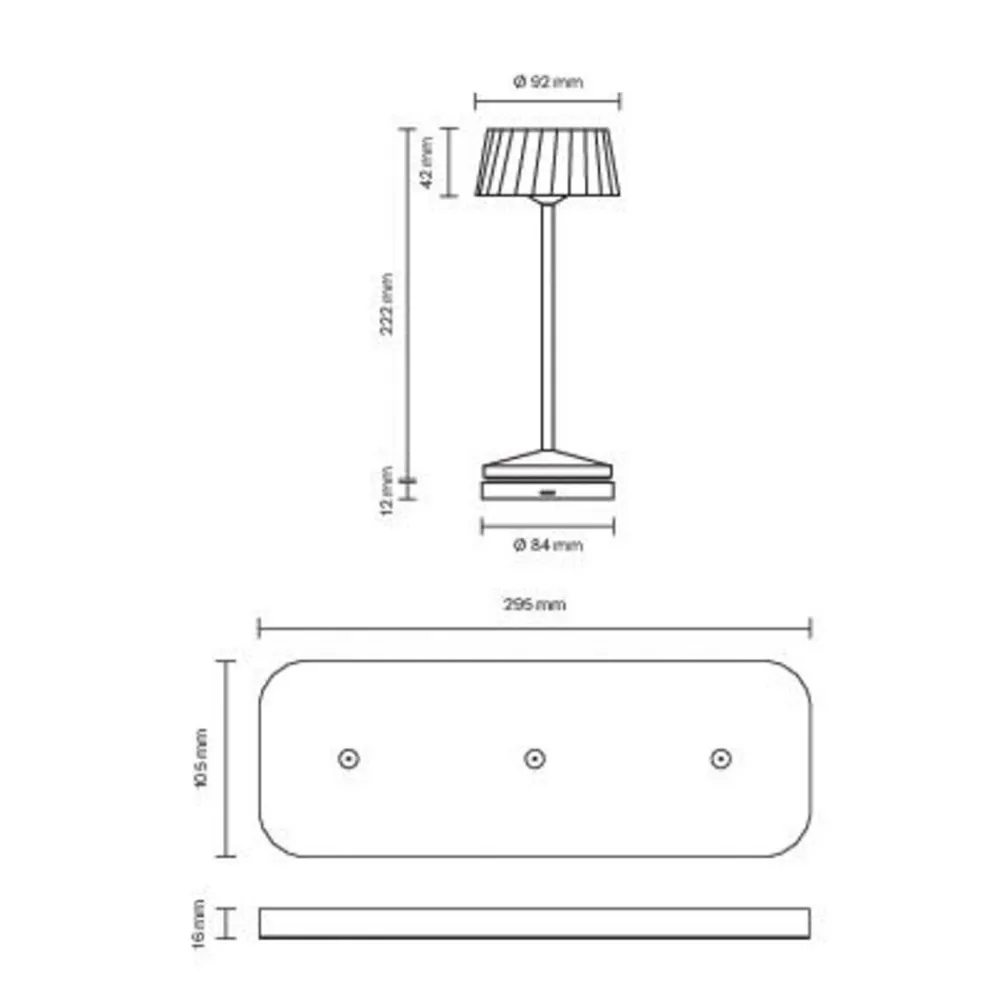 Sigor Dekorationsbelysning|Terrassebelysning > LED-bordlampe med batteri Facetta, 3-pak, sort, 22 cm, IP44