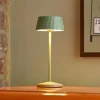 Sigor Dekorationsbelysning > LED-bordlampe med batteri Facetta, grøn, højde 22 cm, metal, CCT