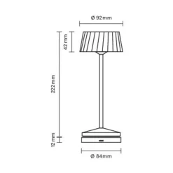 Sigor Dekorationsbelysning > LED-bordlampe med batteri Facetta, grøn, højde 22 cm, metal, CCT