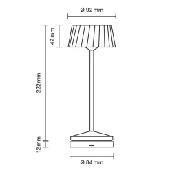 Sigor Dekorationsbelysning > LED-bordlampe med batteri Facetta, grøn, højde 22 cm, metal, CCT
