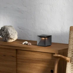 Sigor Dekorationsbelysning|Terrassebelysning > LED-bordlampe med batteri Nutalis, grafitgrå, IP54, dæmpbar