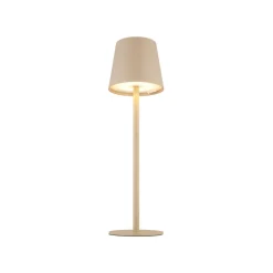 Globo Dekorationsbelysning|Terrassebelysning > LED-bordlampe med batteri Vannie, sandfarvet, højde 36 cm, IP44