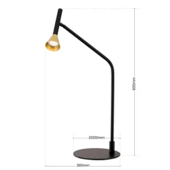 Arbejdsrum/Kontor ^ ORION LED-bordlampe Odeon, sort, drejelig