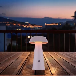 Globo Solcellelamper > LED-bordlampe 36624, pink, genopladeligt batteri, CCT, IP54, dæmpbar