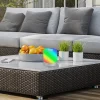 Briloner Dekorationsbelysning|Terrassebelysning > LED-bordlampe Smal, krom, RGBW, plast, 7 cm