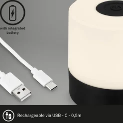 Briloner Dekorationsbelysning|Terrassebelysning > LED-bordlampe Smal, sort, 2.700K, dæmpbar