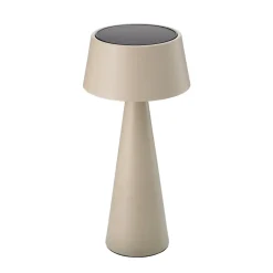 Sigor Solcellelamper > LED-bordlampe Solino, beige, solcelle/USB, 26 cm, IP44