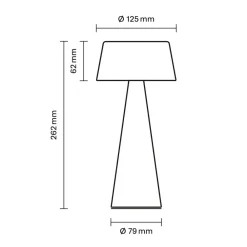 Sigor Solcellelamper > LED-bordlampe Solino, beige, solcelle/USB, 26 cm, IP44