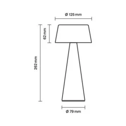 Dekorationsbelysning|Solcellelamper ^ Sigor LED-bordlampe Solino, hvid, solcelle/USB, 26 cm, IP44