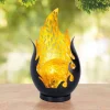 Globo Dekorationsbelysning|Solcellelamper > LED-bordlampe 36534, sort, guld, metal, glas