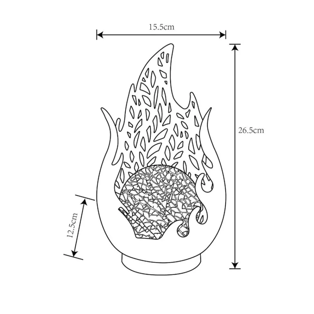 Globo Dekorationsbelysning|Solcellelamper > LED-bordlampe 36534, sort, guld, metal, glas