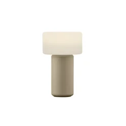 Dekorationsbelysning ^ HELL LED-bordlampe Tiny-B, sandfarvet, højde 13 cm, IP54