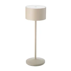 Sigor Dekorationsbelysning|Terrassebelysning > LED-bordlampe Veluna, beige, højde 25 cm, IP44, dæmpbar CCT