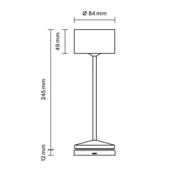 Sigor Dekorationsbelysning|Terrassebelysning > LED-bordlampe Veluna, beige, højde 25 cm, IP44, dæmpbar CCT