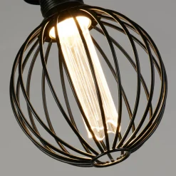 Searchlight Led Pærer > LED Deco Pære Globe E27 4,5W 2.700K sort metal stivere