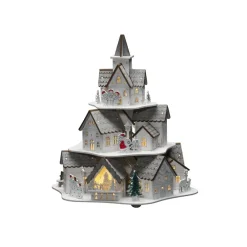 Konstsmide Christmas Dekorationsbelysning|Julepynt > LED-dekolampe træsilhuet huse, hvid