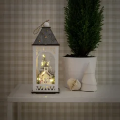 Konstsmide Christmas Julepynt > LED-dekorationslygte med kirke om vinteren
