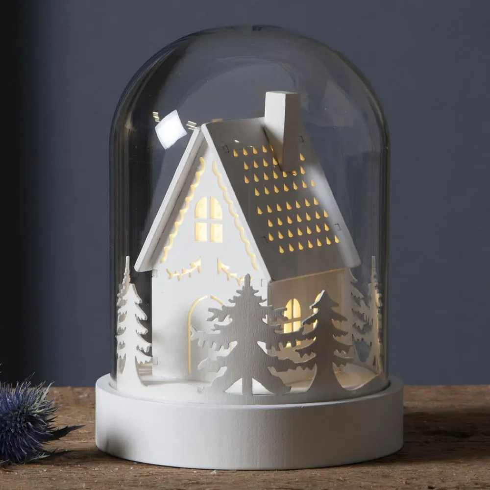 STAR TRADING Julepynt > LED dekorationslys Kupol hus, hvid