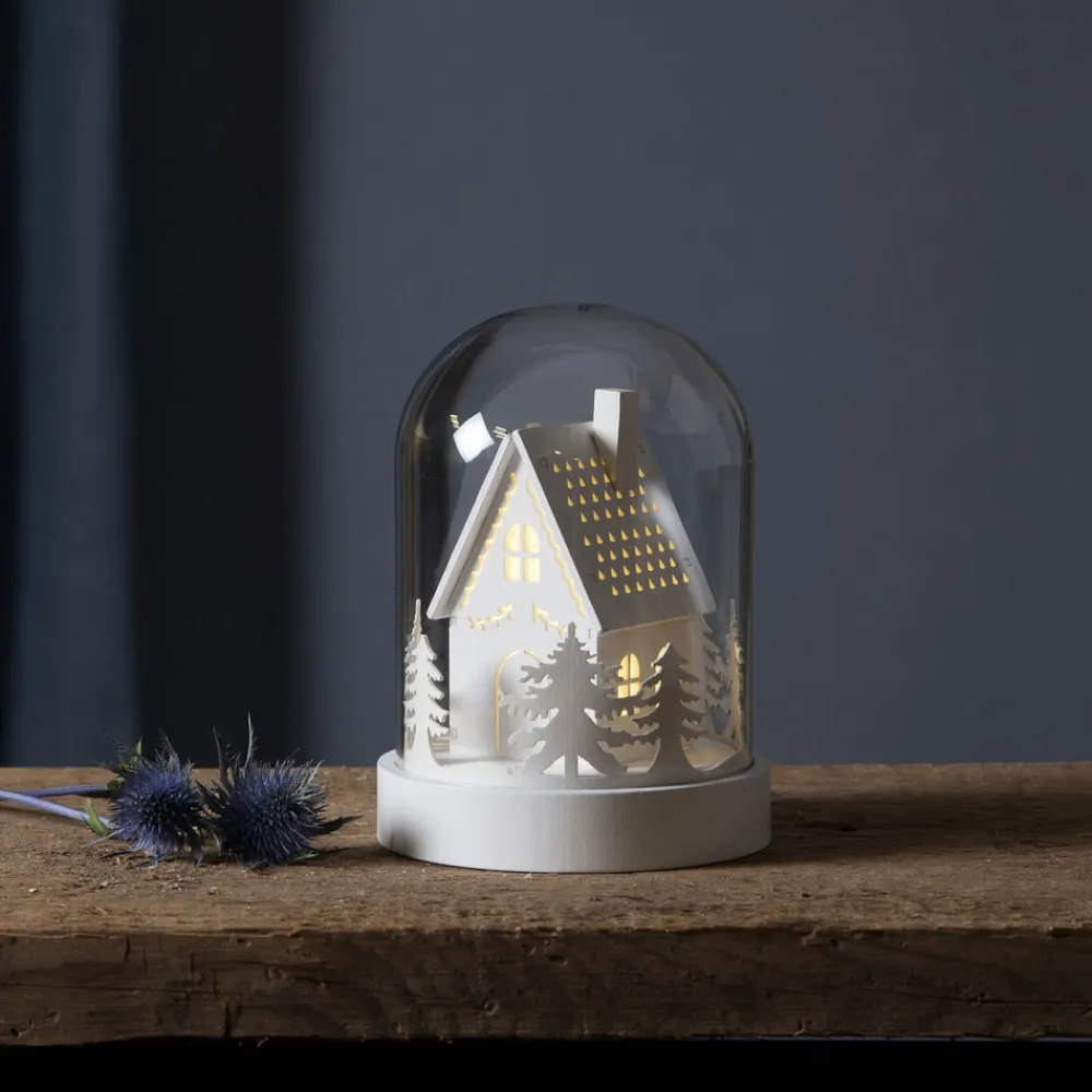 STAR TRADING Julepynt > LED dekorationslys Kupol hus, hvid