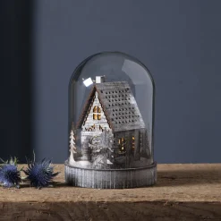 STAR TRADING Dekorationsbelysning|Julepynt > LED dekorationslys Kupol hus, brun