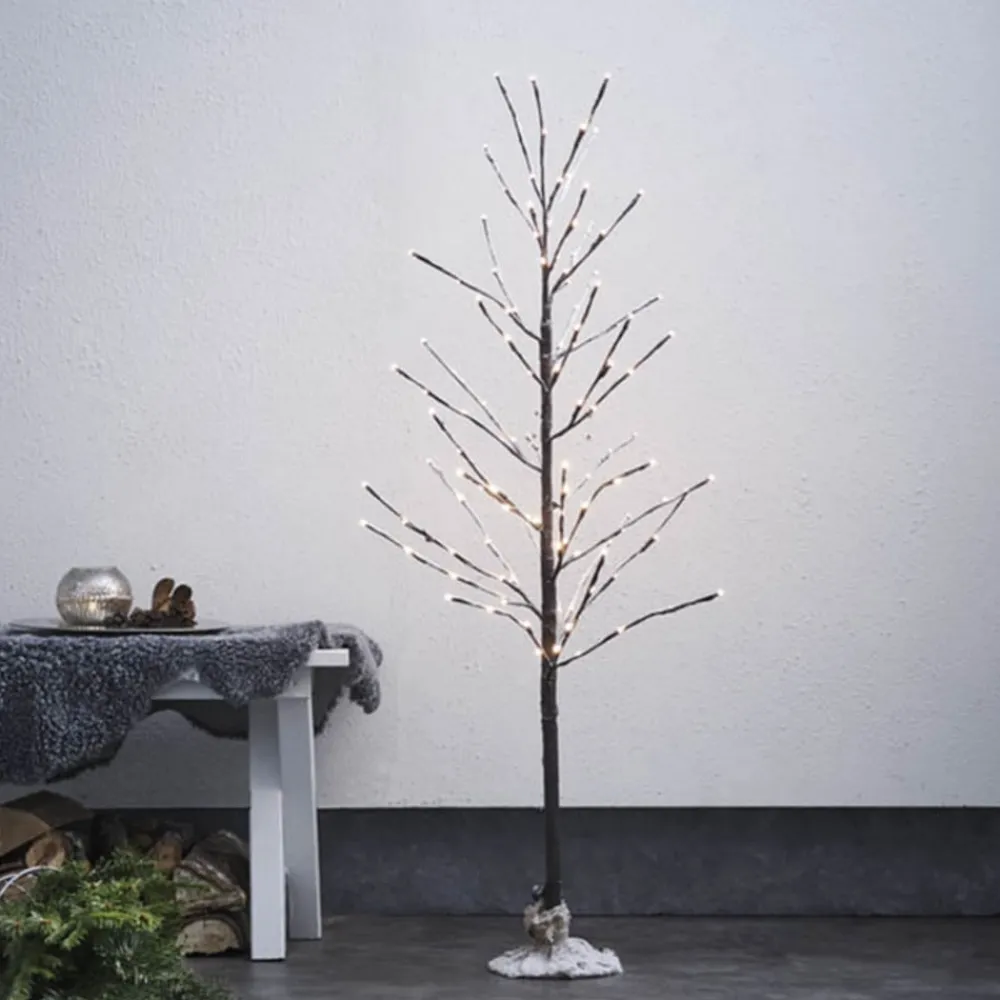 STAR TRADING Julepynt|Julelys Udendørs > LED-dekorationstræ Tobby Tree IP44 brun højde 120 cm