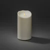Konstsmide Christmas Julepynt|Led Stearinlys > LED dekorativt stearinlys IP44 cremehvid smeltet 18,4 cm