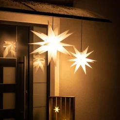 STERNTALER Dekorationsbelysning|Julepynt > LED-dekostjerne, 18 takker, Ø 25 cm, hvid
