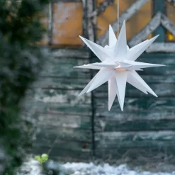 STERNTALER Dekorationsbelysning|Julepynt > LED-dekostjerne, 18 takker, Ø 25 cm, hvid