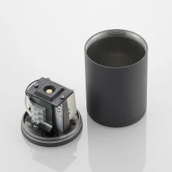 Lucande Udendørs Loftlamper > LED-downlight Embla af aluminium IP54, mørkegrå