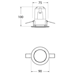 Fumagalli Loftlamper|Indbygningsspots > LED-downlight Teresa 90, GU10, CCT, 6W, sort